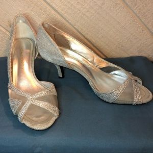 Caparros Silver Rhinestone Shoes
